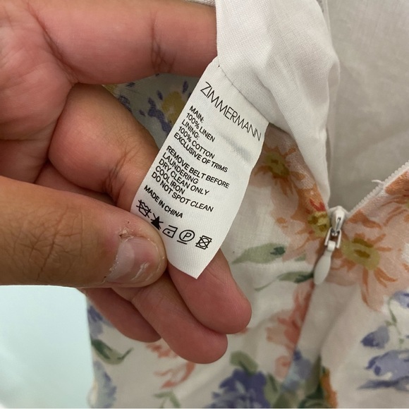 Zimmermann Bowie Strapless Floral‎ Print Linen Jumpsuit Sz 4?? - Picture 9 of 15